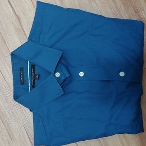 Banana Republic Shirt Blue w Dots Sz Sm